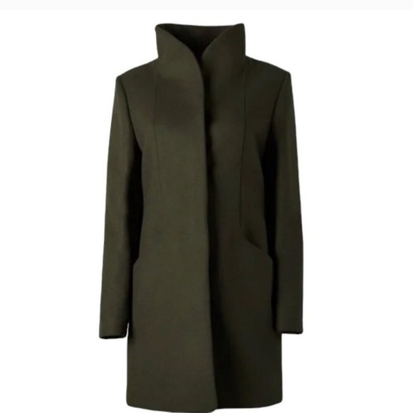 Aritzia Wilfred Cocoon Coat Jacket Wool Cashmere Green Size Small - Picture 2 of 14